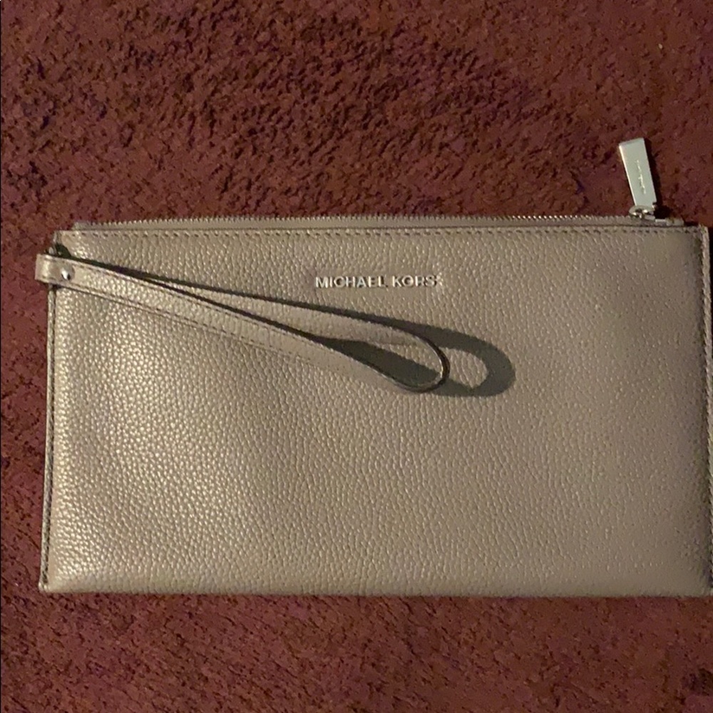 Michael Kors (MK) Taupe Clutch